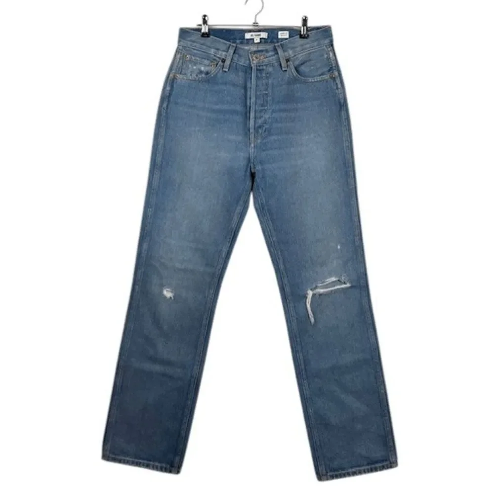 RE/DONE 90s High Rise Loose Fit‎ Jeans Iconic Button Fly High Straight Size 27